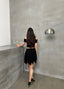 Ethereal Asymmetrical Ruched Skirt - 1173