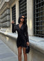 The Radiance Sequin Wrap Mini Dress – 1073