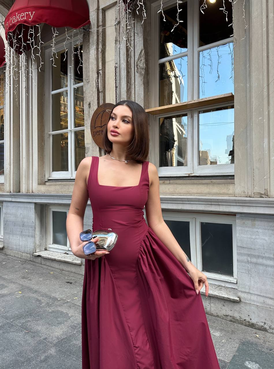 The Belle Lace-Up Midi Dress – 1164