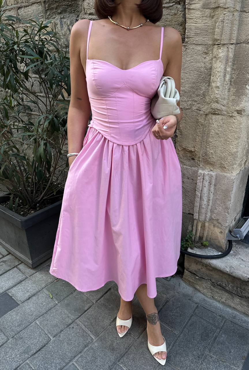 The Seraphina Sweetheart Corset Midi Dress - 1199