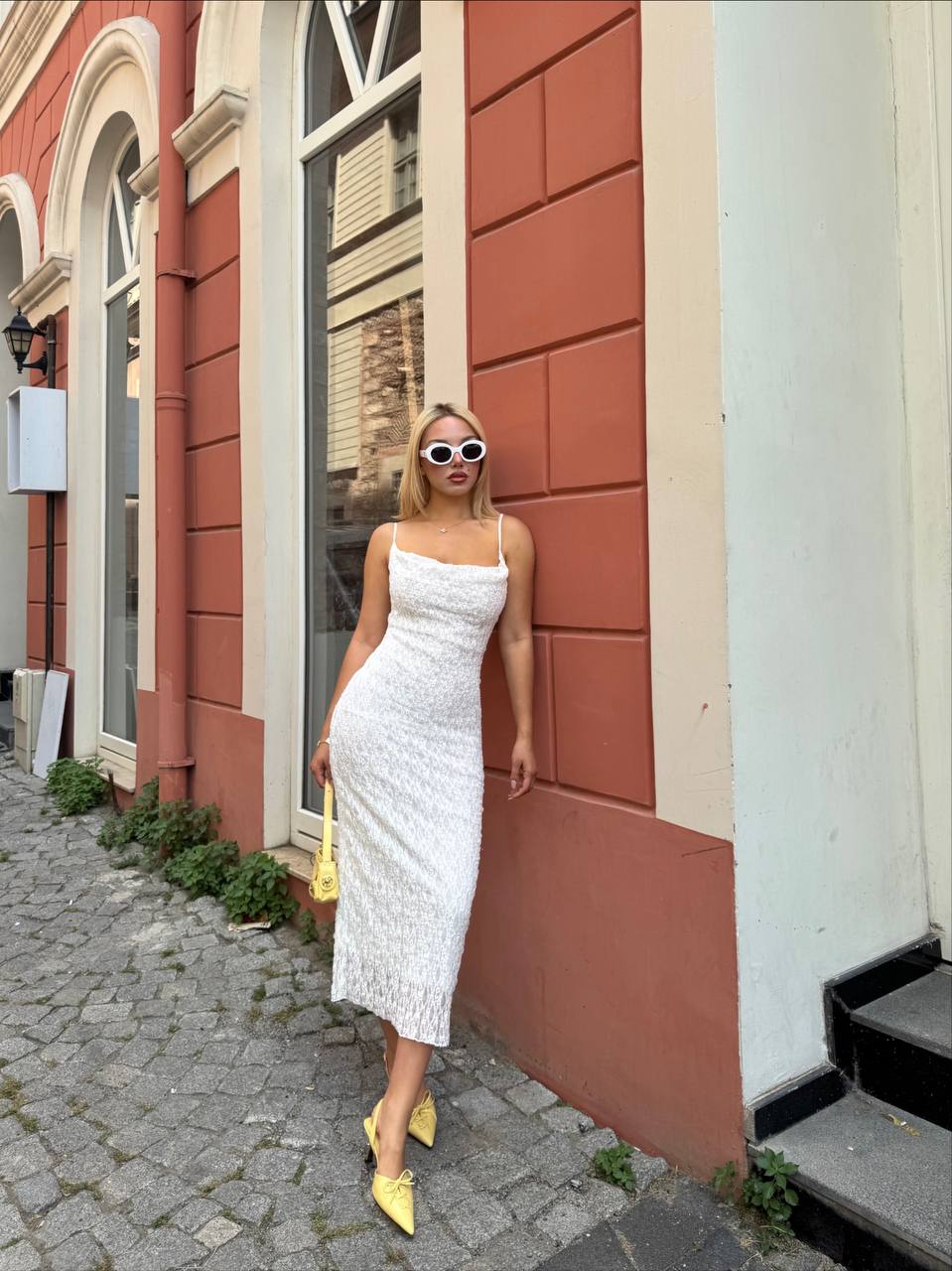 The Coastal Glow Crinkle Midi Dress - 1224