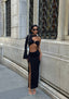 Fierce Allure Maxi Dress One-Sleeve Cut-Out Detail - 1246