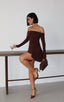 Midnight Muse Mini Dress Bodycon Off-Shoulder 1280
