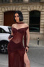 Maxi evening dress with sheer overlay - 1288
