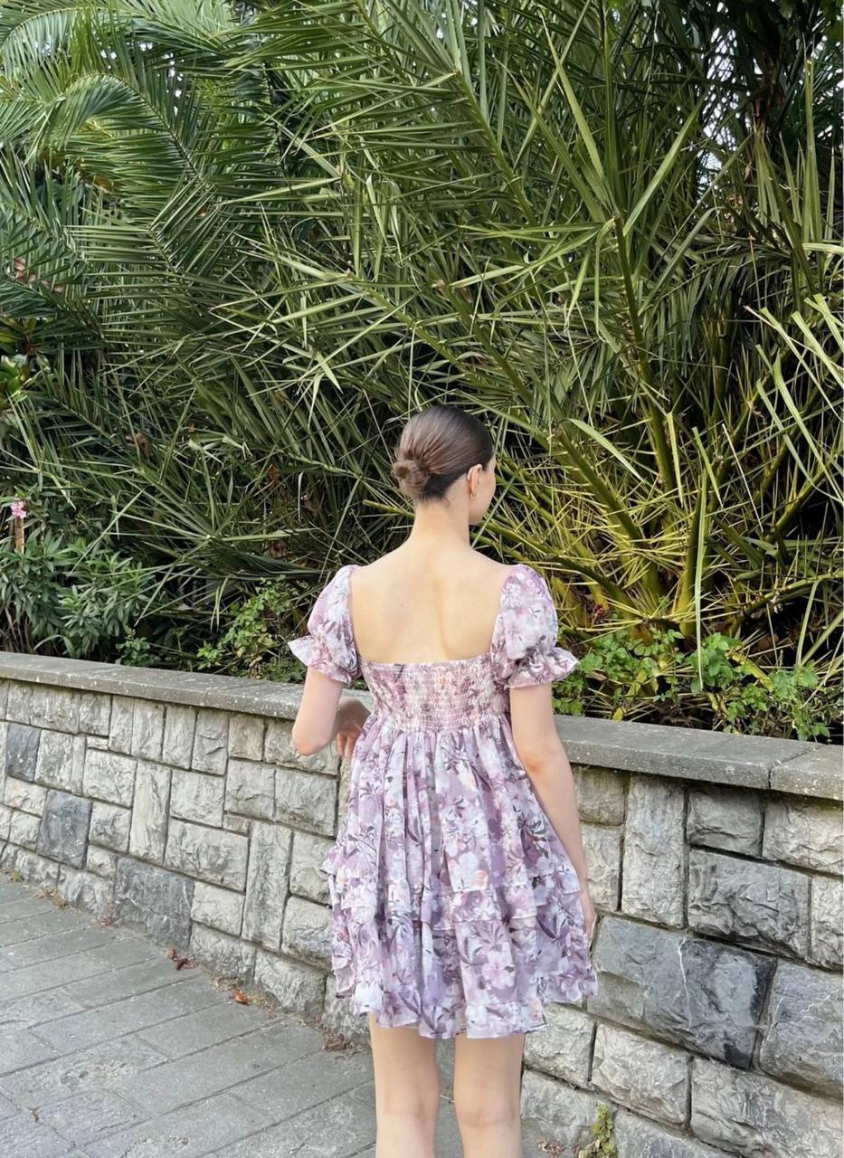 Blossom Romance Off-Shoulder Dress – 1151