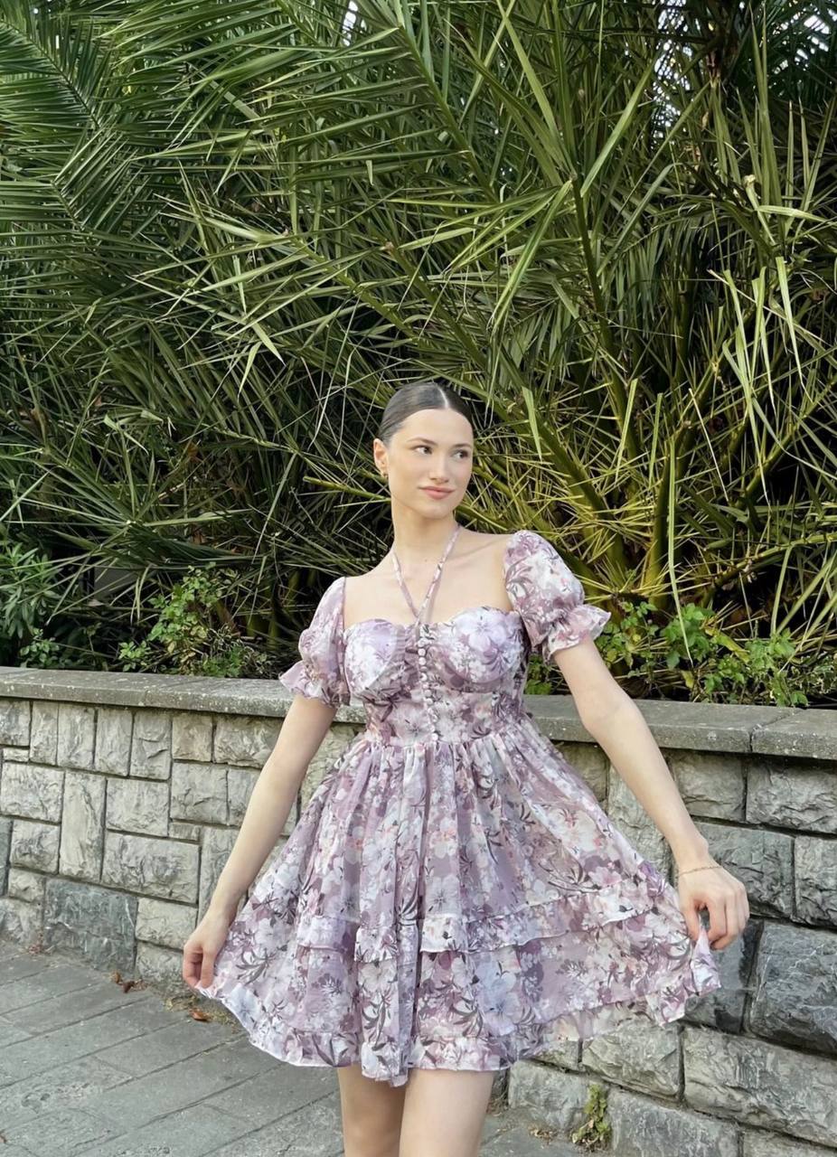 Blossom Romance Off-Shoulder Dress – 1151