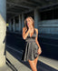 The Allure Satin Halter Mini Dress - 1018