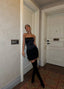 The Satin Ruffle Strapless Mini Dress – 1036