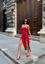 The Vixen Lace-Up Slit Maxi Dress Fierce Allure - 1186