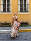 Sunset Bloom Sleeveless Maxi Dress - 1219