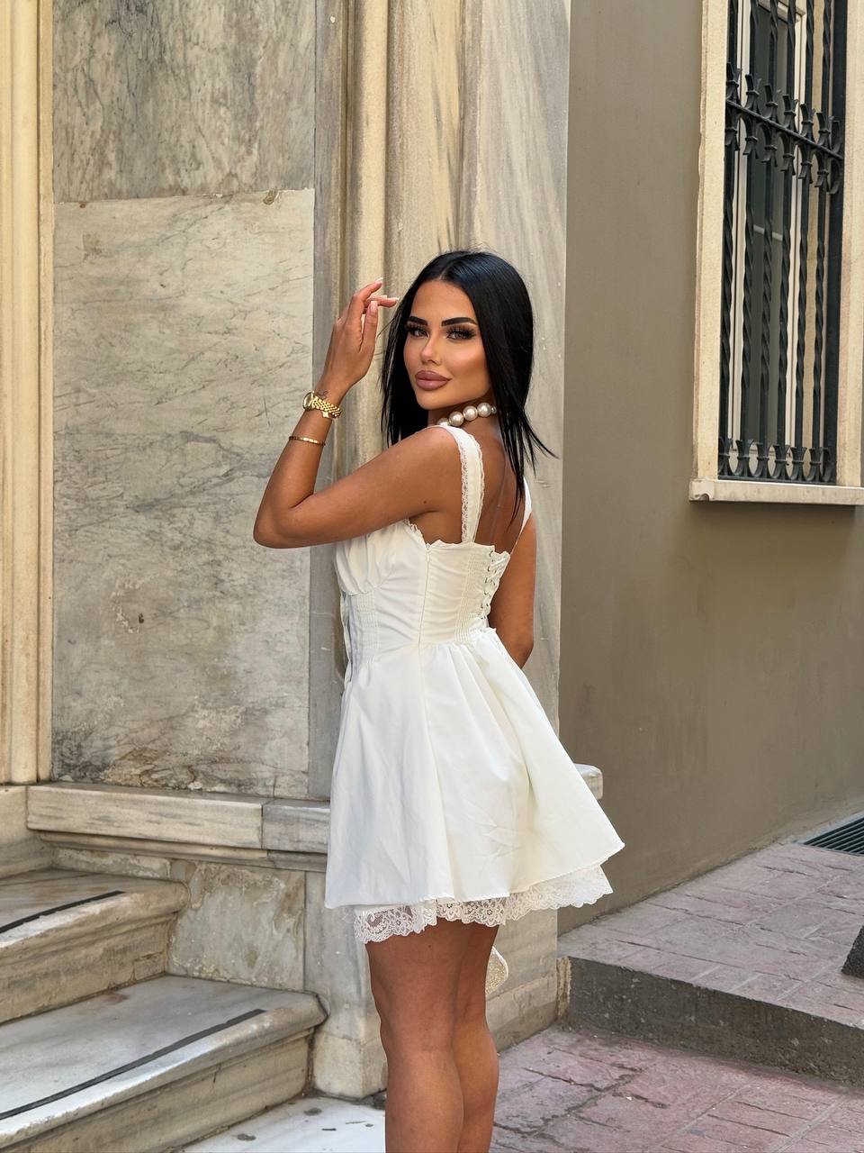 Twilight Drape Waist Cut-Out Midi Dress - 1227