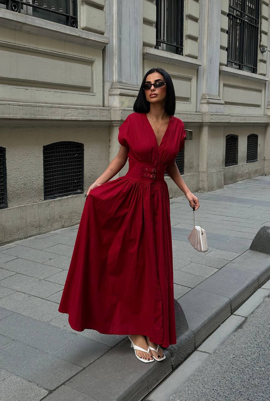 The Celeste Belted Maxi Dress - 1239