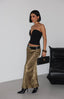 Velvet Aura Maxi Skirt Fitted Satin Texture 1283