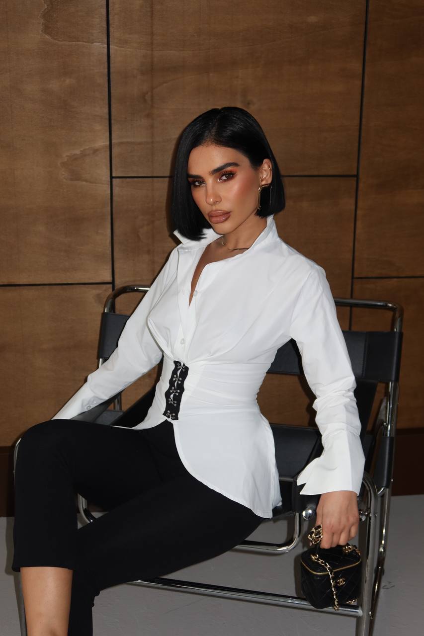 Power Muse Blouse Fitted Corset Waist 1281