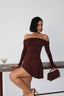 Midnight Muse Mini Dress Bodycon Off-Shoulder 1280