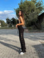 Lace-Up Side Wide-Leg Pants – 1150