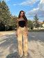 Lace-Up Side Wide-Leg Pants – 1150