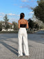 Lace-Up Side Wide-Leg Pants – 1150