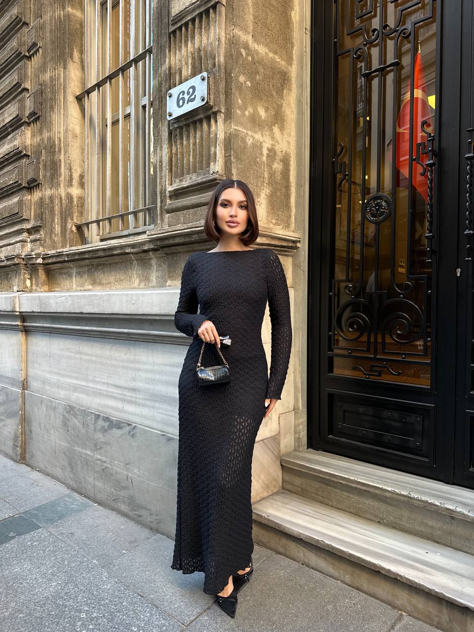 Timeless Elegance Textured Maxi Dress - 1177