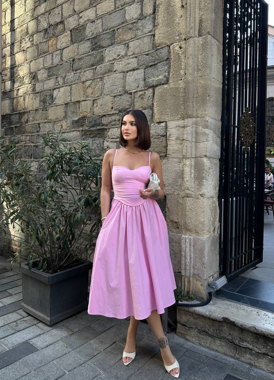 The Seraphina Sweetheart Corset Midi Dress - 1199