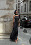 The Nova Backless Satin Maxi Dress Timeless Drape - 1235