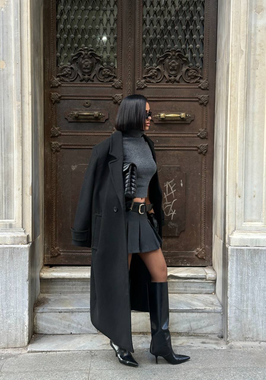 Midnight Muse Mini Skirt Set Halter Open-Back 1274