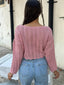 The Lace Knit Drawstring Crop Top – 1145