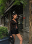 The Sophia Sheer Lace-Up Shirt - 1013