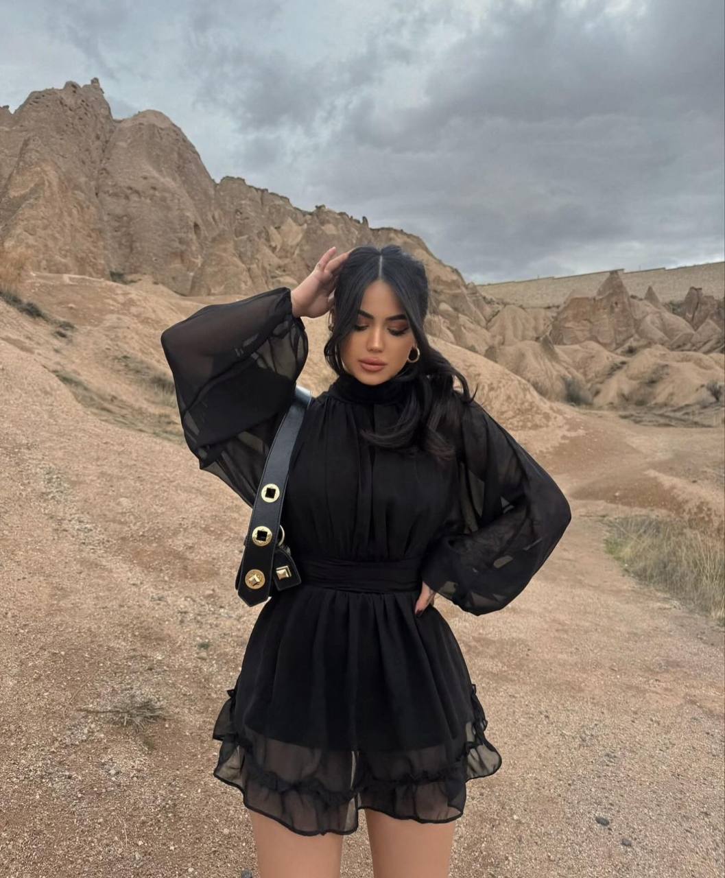 The Aurelia Chiffon Mini Dress – 1165