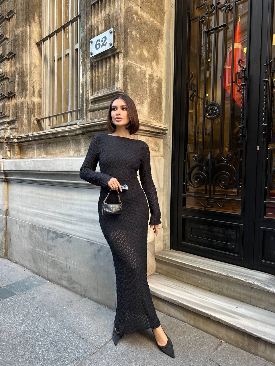 Timeless Elegance Textured Maxi Dress - 1177