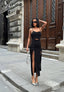 The Vixen Lace-Up Slit Maxi Dress Fierce Allure - 1186