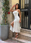 Sienna Lace-Up Corset Midi Dress - 1212