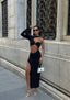 Fierce Allure Maxi Dress One-Sleeve Cut-Out Detail - 1246
