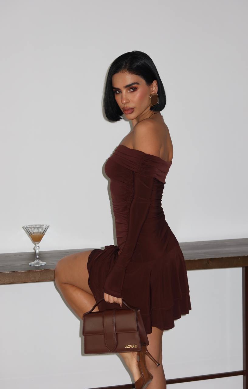 Midnight Muse Mini Dress Bodycon Off-Shoulder 1280