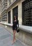 The Radiance Sequin Wrap Mini Dress – 1073