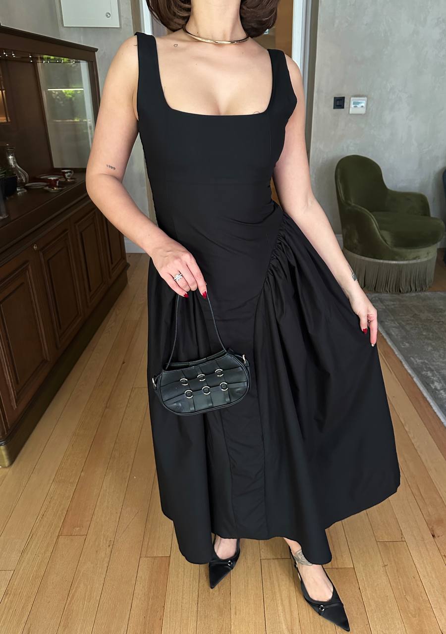 The Belle Lace-Up Midi Dress – 1164