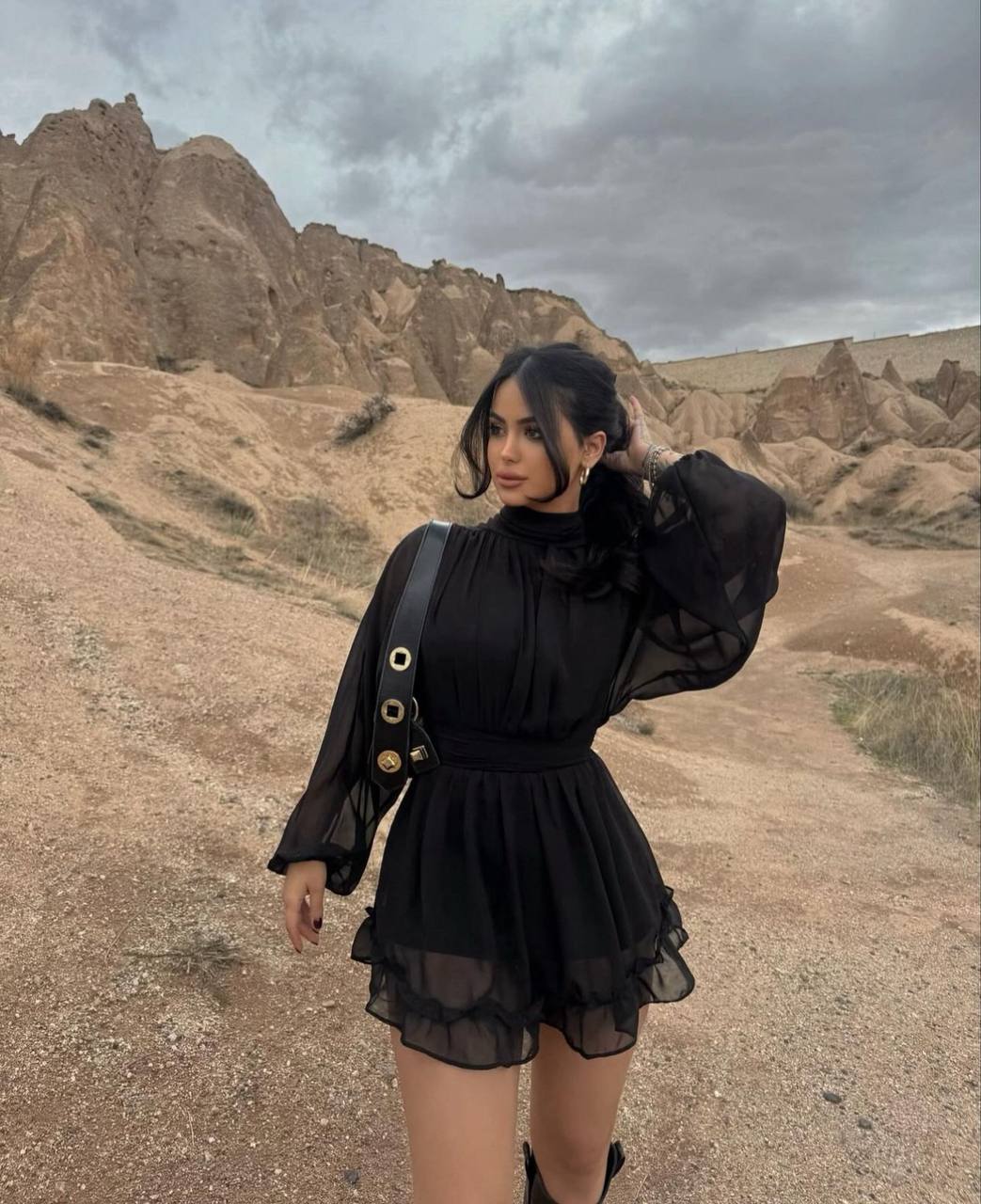 The Aurelia Chiffon Mini Dress – 1165