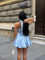 The Bella Halter Bubble Mini Dress Luxe Edition - 1214
