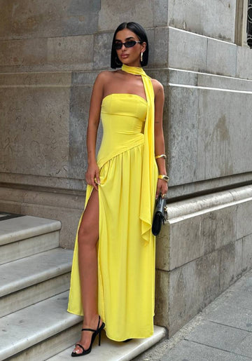 The Radiance One-Shoulder Maxi Dress - 1238