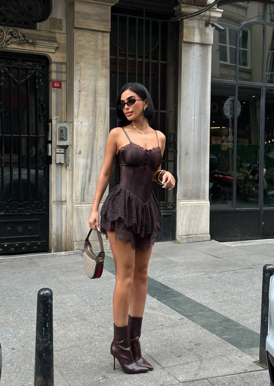 The Pearl Corset Mini Dress - 1016