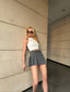 The Pleated Belted Mini Skirt – 1138