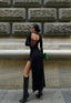 The Luxe Lace-Up Back Maxi Dress – 1075