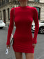 The Luxe Allure Open-Back Mini Dress - 1017