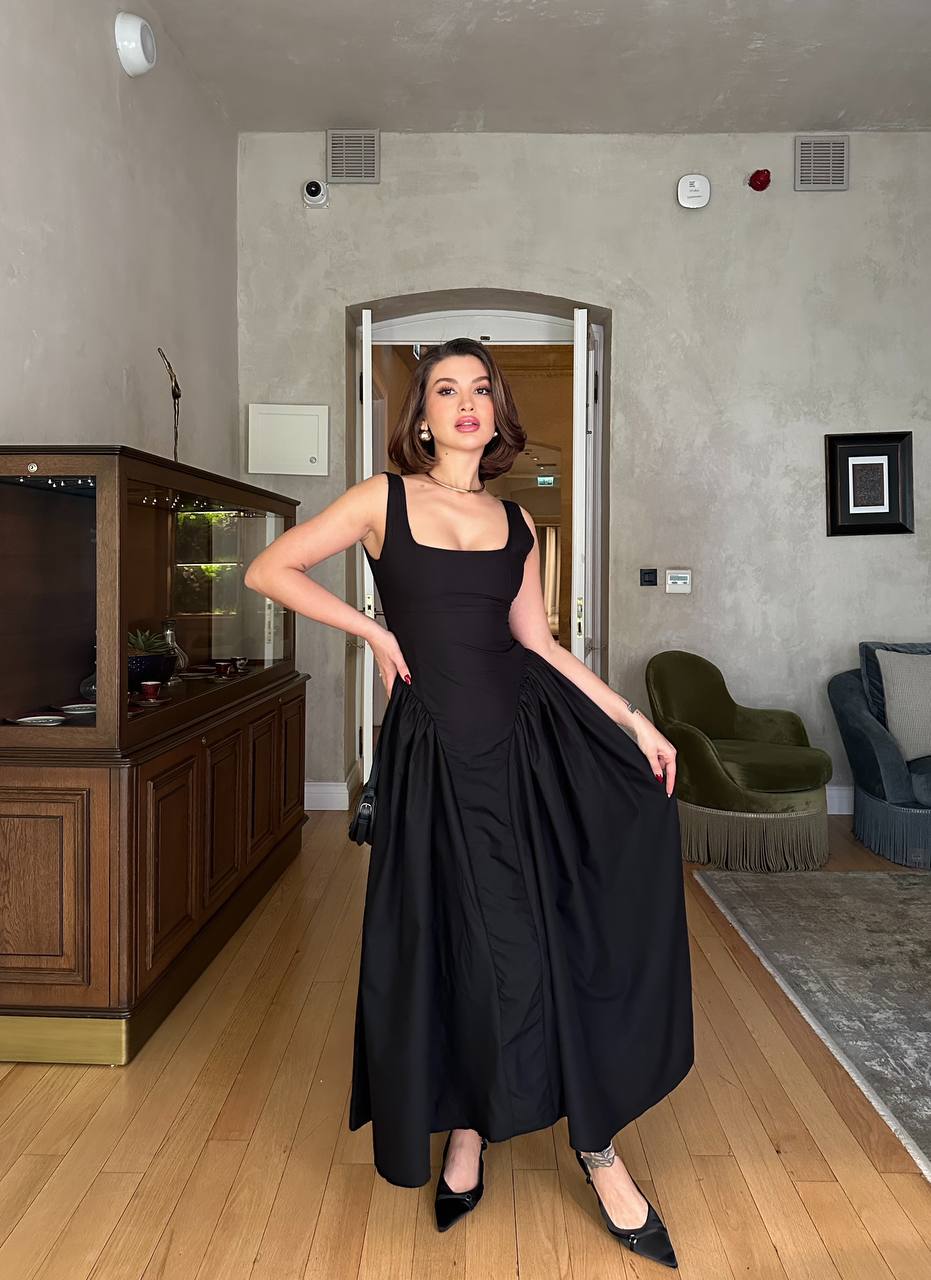 The Belle Lace-Up Midi Dress – 1164