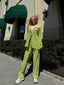 Lime Pleated Lounge Set – 1097