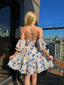 The Floral Breeze Off-Shoulder Mini Dress – 1134