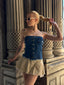 The Denim Corset Tube Top - 1131