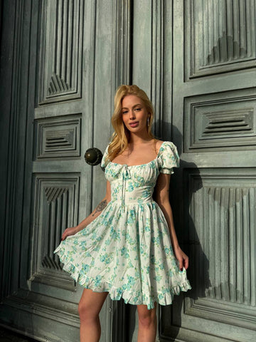 The Blooming Charm Floral Dress – 1133