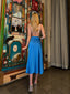 The Satin Elegance Midi Skirt – 1129