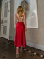 The Satin Elegance Midi Skirt – 1129